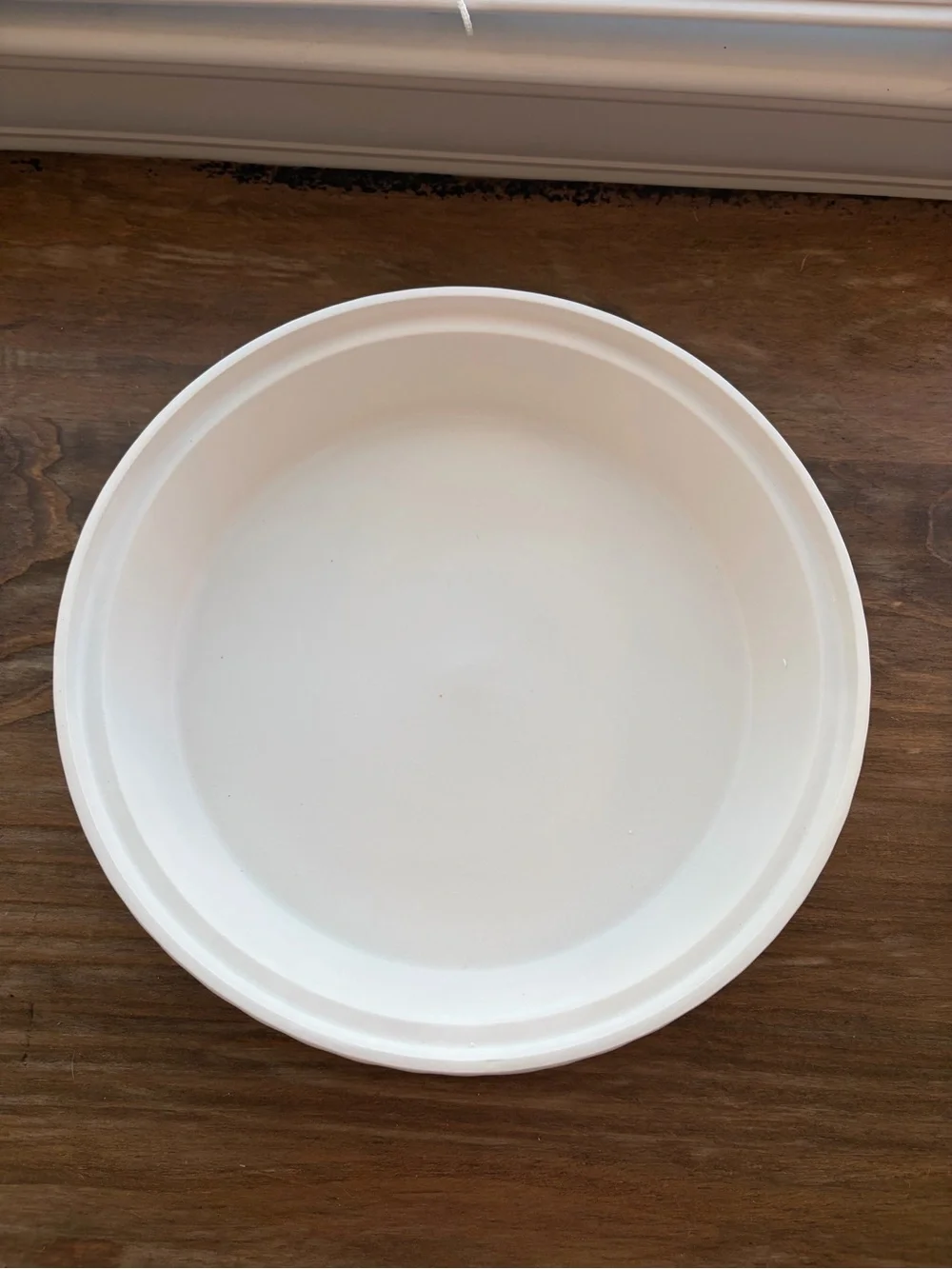 Decor Steals NIB White Pumpkin Pie Ceramic Dish Tan Stem Autumn Fall Thanksgivin